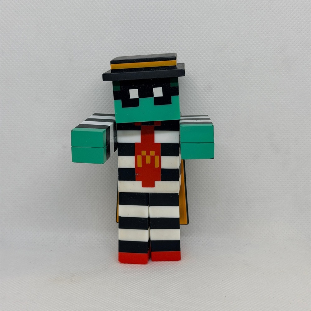 McDonalds Zombie Hamburglar Minecraft Movie 2025 Pixelated Action Figure Toy